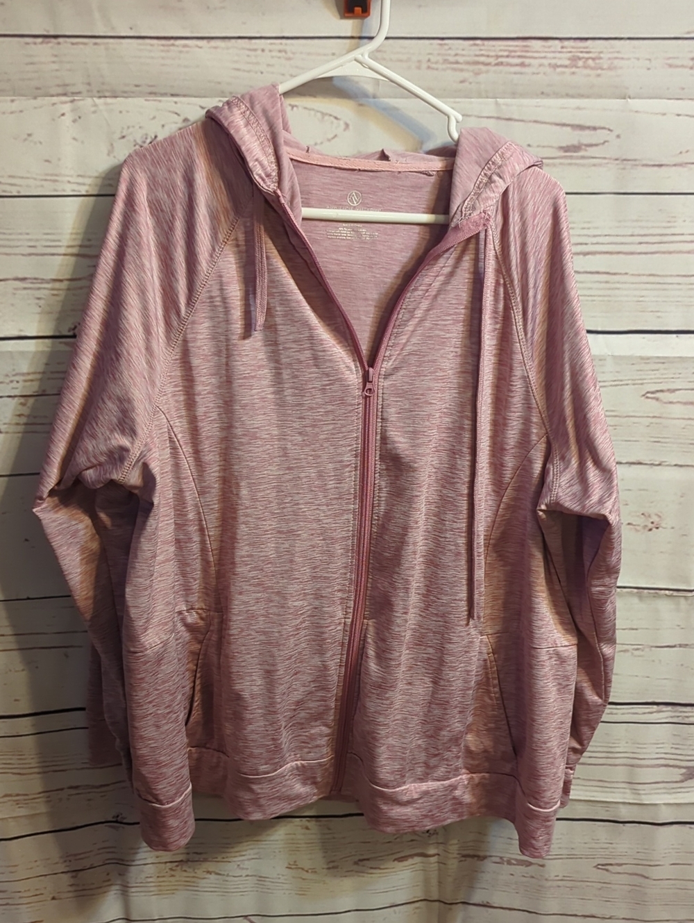 Adrienne Vittadini Pink Sport Hodded Top